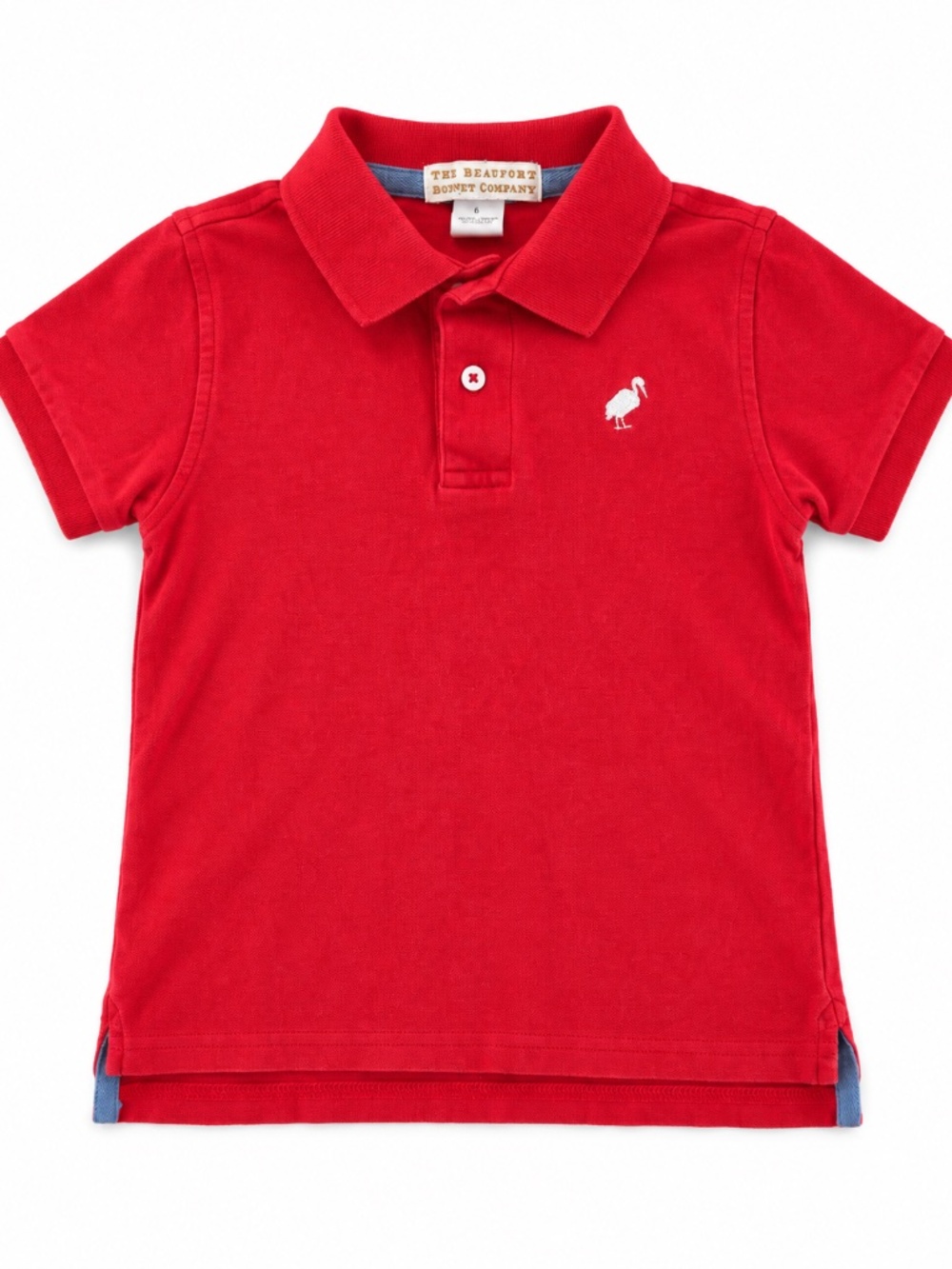 The Beaufort Bonnet Company Boys Red Pima Cotton Polo Size 6